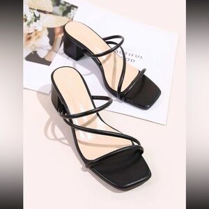 Strappy block heel sandals